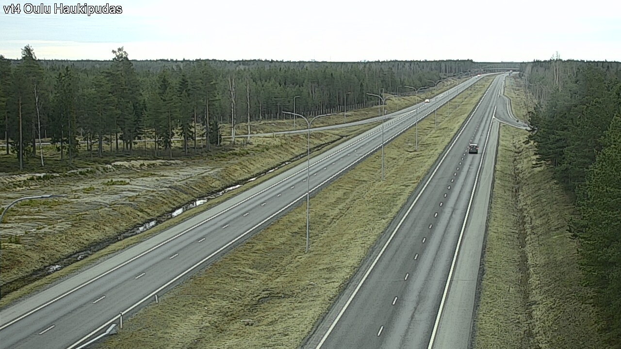 Weather Camera Image Väg 4 Oleåborg, Haukipudas, Oulu, Pohjois-Pohjanmaa