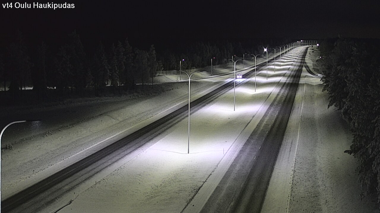 Weather Camera Image Road 4 Oulu, Haukipudas, Oulu, Pohjois-Pohjanmaa