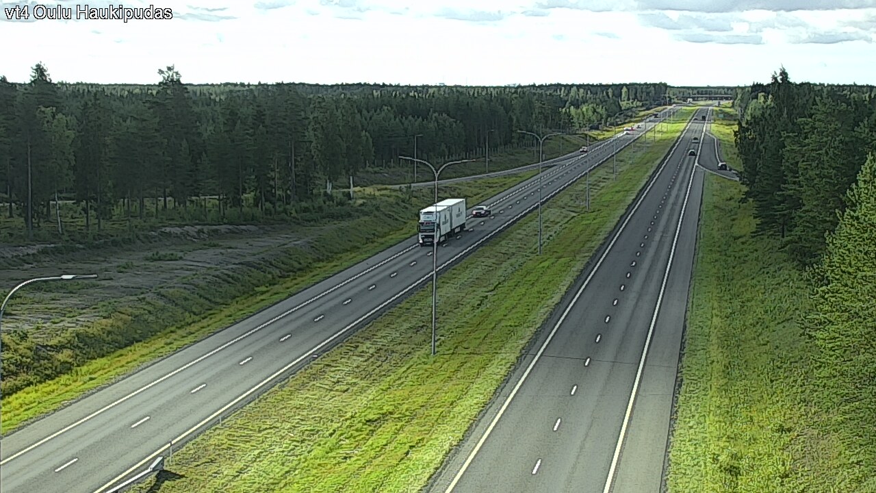 Weather Camera Image Väg 4 Oleåborg, Haukipudas, Oulu, Pohjois-Pohjanmaa