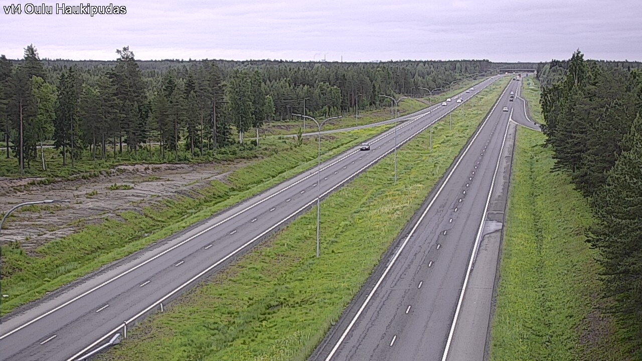Weather Camera Image Väg 4 Oleåborg, Haukipudas, Oulu, Pohjois-Pohjanmaa