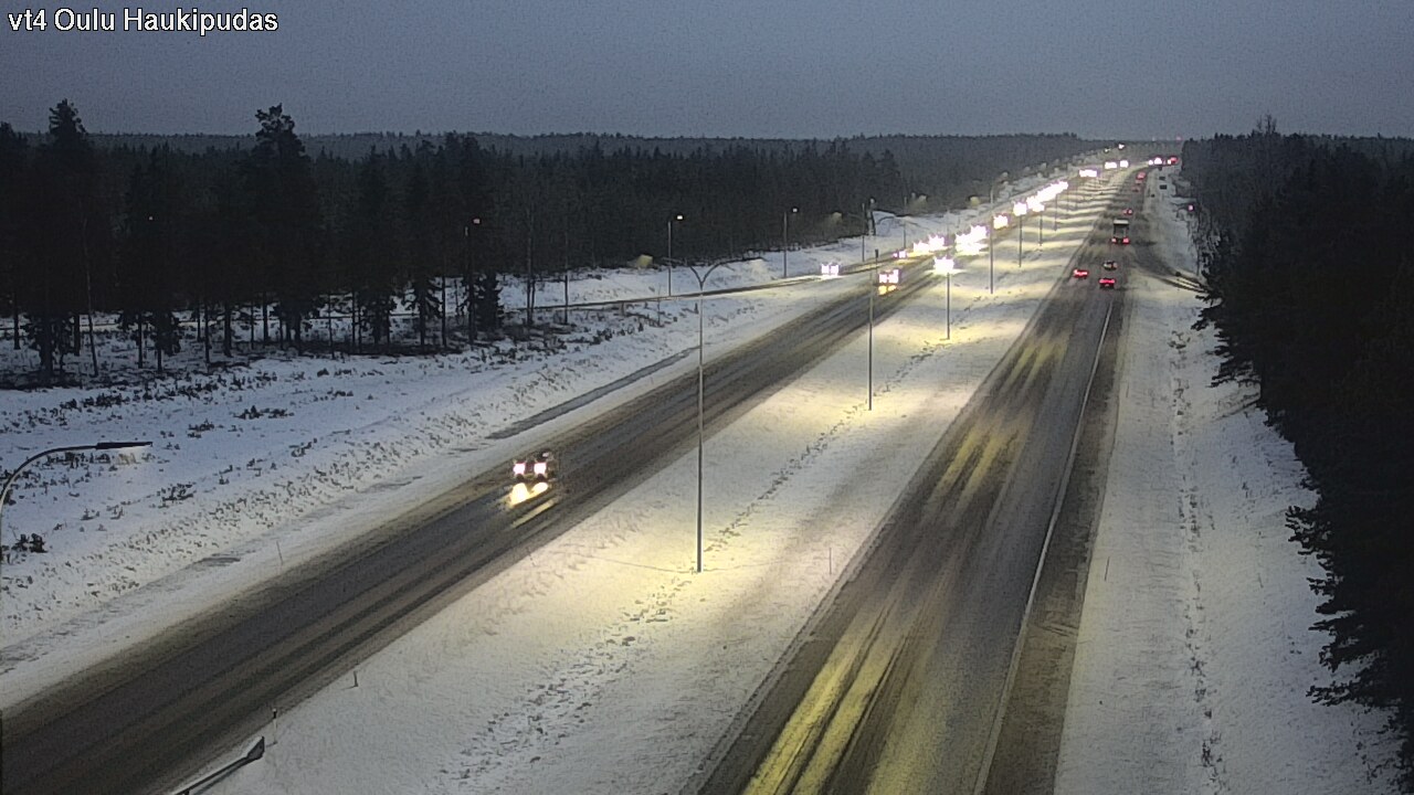 Weather Camera Image Väg 4 Oleåborg, Haukipudas, Oulu, Pohjois-Pohjanmaa