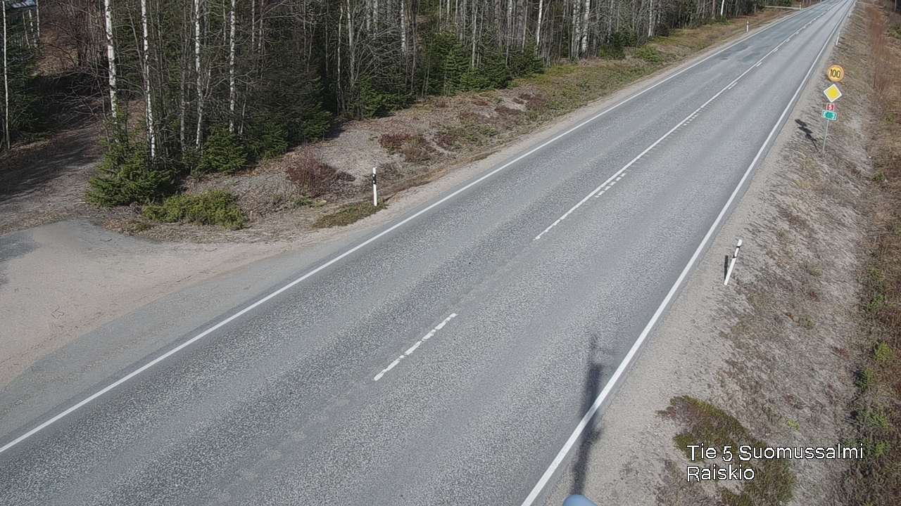 Weather Camera Image Väg 5 Suomussalmi Raiskio, Suomussalmi, Kainuu