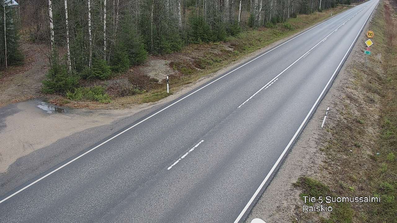 Weather Camera Image Väg 5 Suomussalmi Raiskio, Suomussalmi, Kainuu