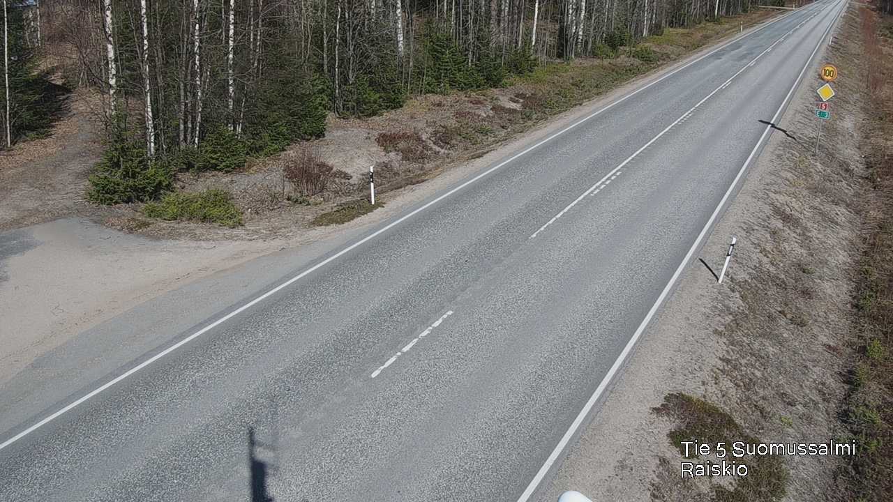 Weather Camera Image Väg 5 Suomussalmi Raiskio, Suomussalmi, Kainuu