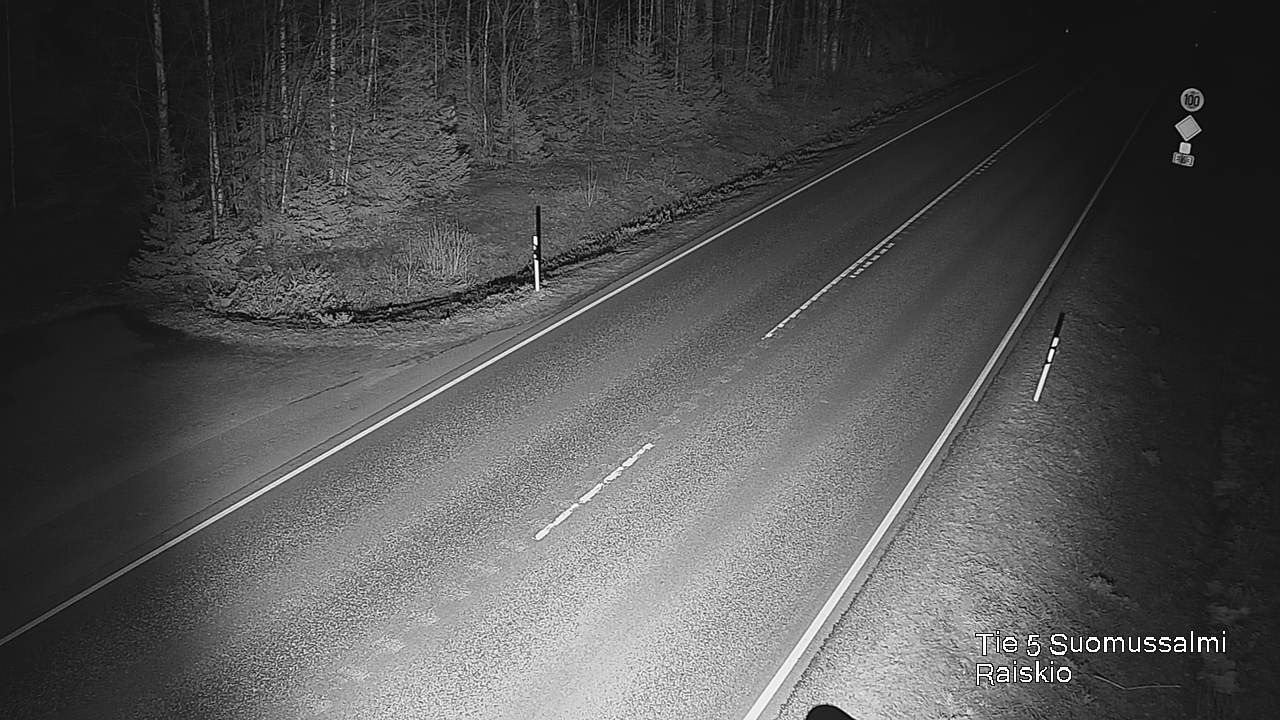 Weather Camera Image Road 5 Suomussalmi Raiskio, Suomussalmi, Kainuu