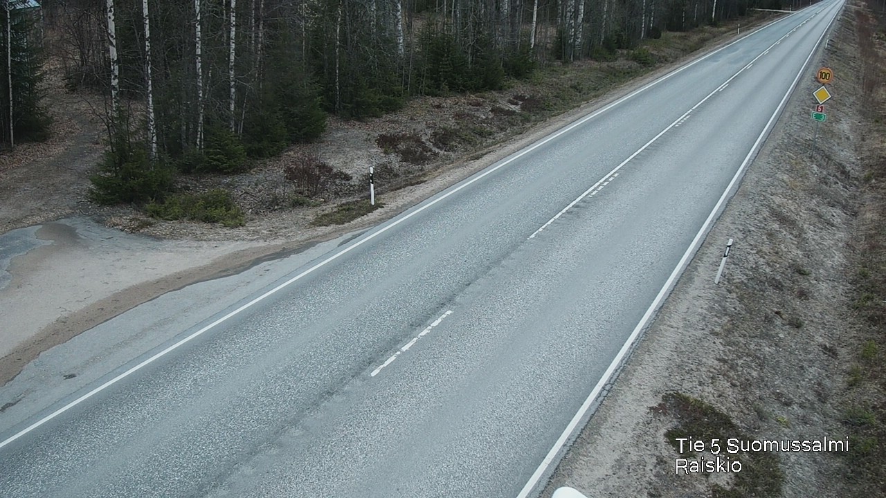 Weather Camera Image Väg 5 Suomussalmi Raiskio, Suomussalmi, Kainuu
