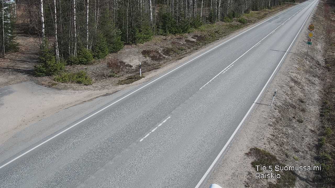 Weather Camera Image Väg 5 Suomussalmi Raiskio, Suomussalmi, Kainuu
