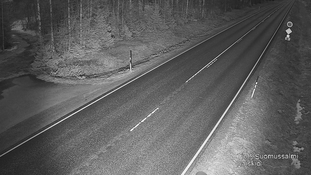 Weather Camera Image Väg 5 Suomussalmi Raiskio, Suomussalmi, Kainuu