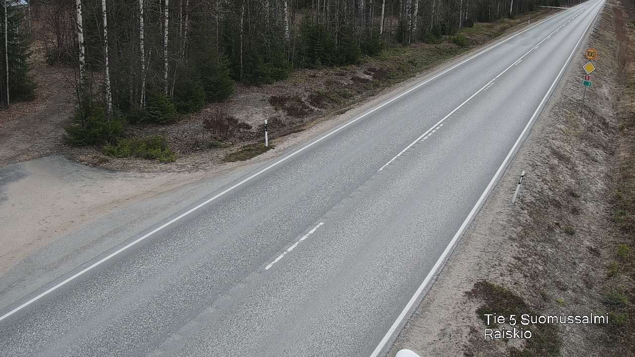 Weather Camera Image Road 5 Suomussalmi Raiskio, Suomussalmi, Kainuu