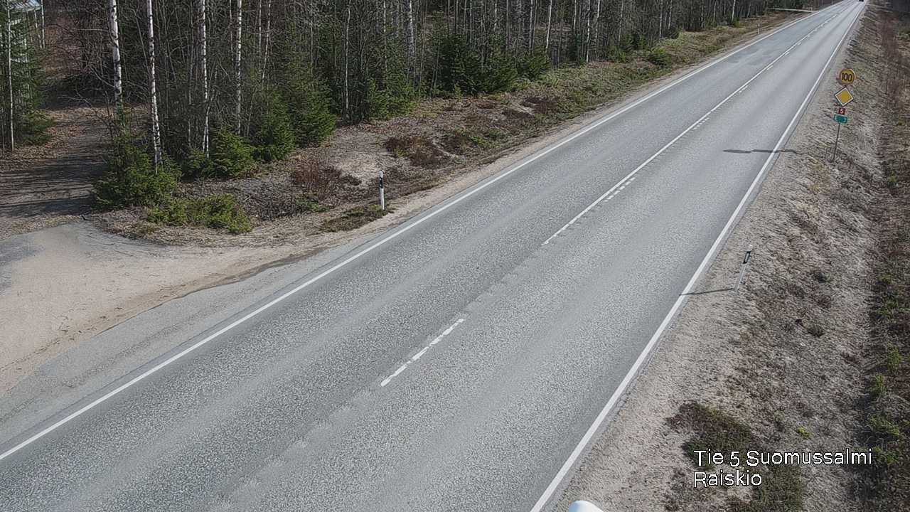 Weather Camera Image Väg 5 Suomussalmi Raiskio, Suomussalmi, Kainuu
