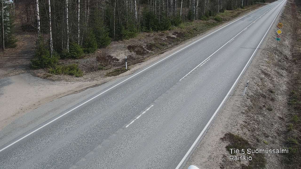 Weather Camera Image Väg 5 Suomussalmi Raiskio, Suomussalmi, Kainuu
