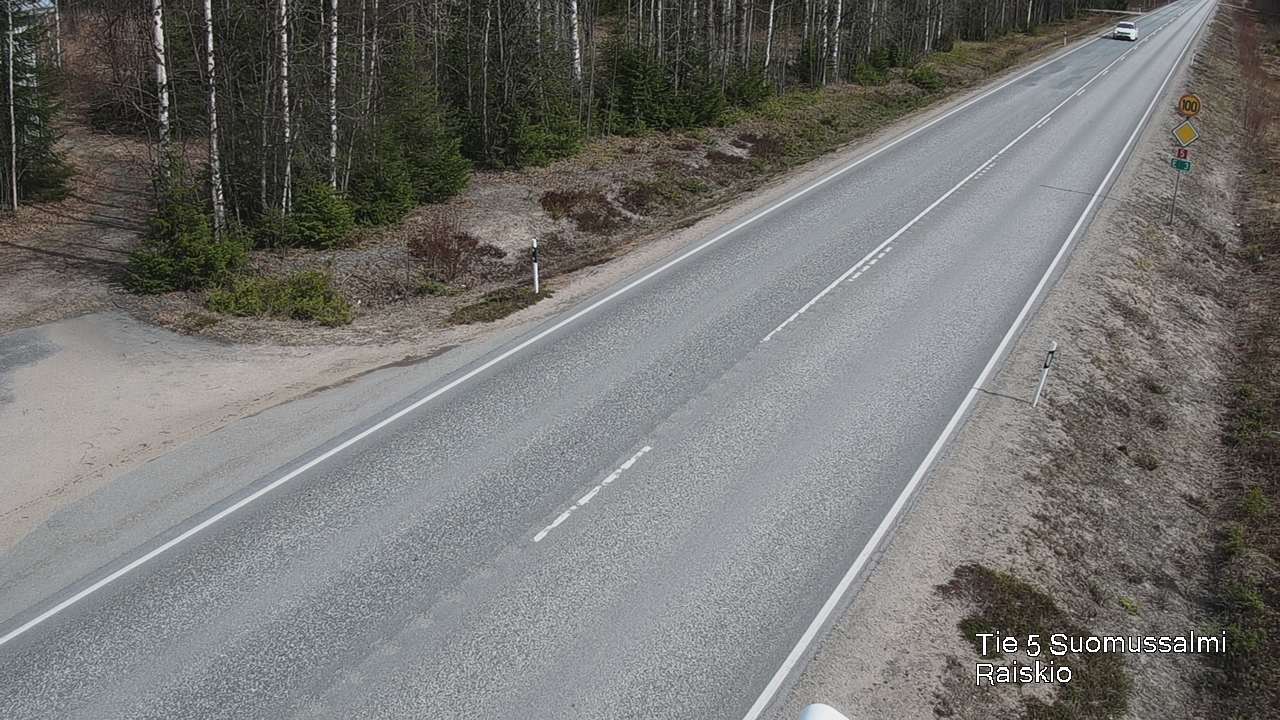 Weather Camera Image Väg 5 Suomussalmi Raiskio, Suomussalmi, Kainuu