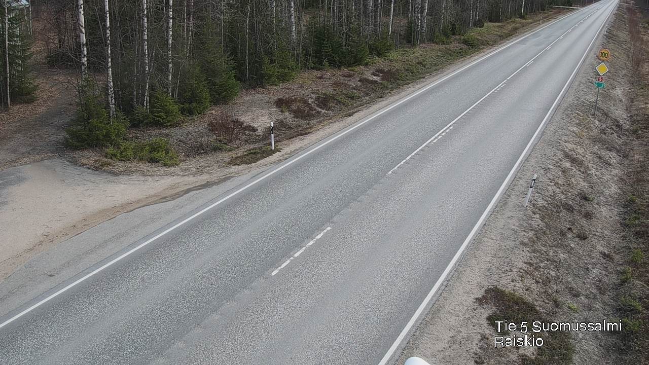 Weather Camera Image Väg 5 Suomussalmi Raiskio, Suomussalmi, Kainuu