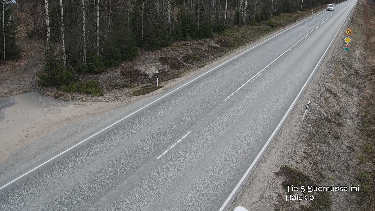 Weather Camera Image Road 5 Suomussalmi Raiskio, Suomussalmi, Kainuu