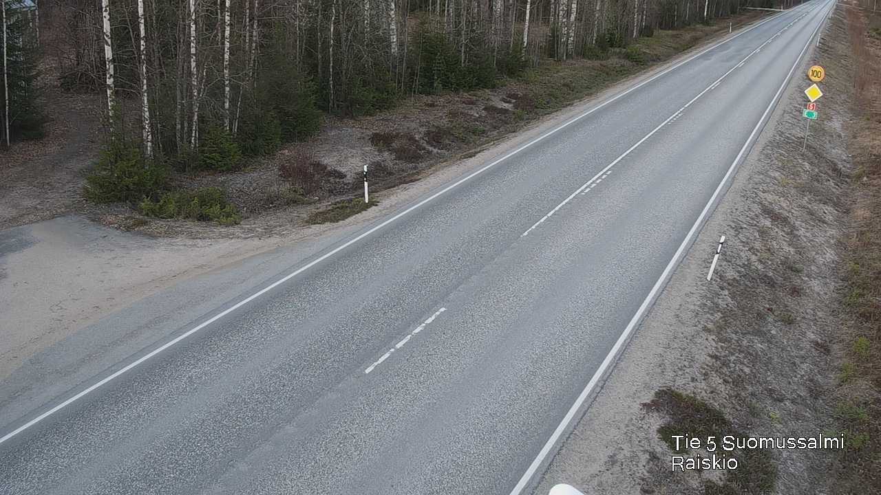 Weather Camera Image Väg 5 Suomussalmi Raiskio, Suomussalmi, Kainuu