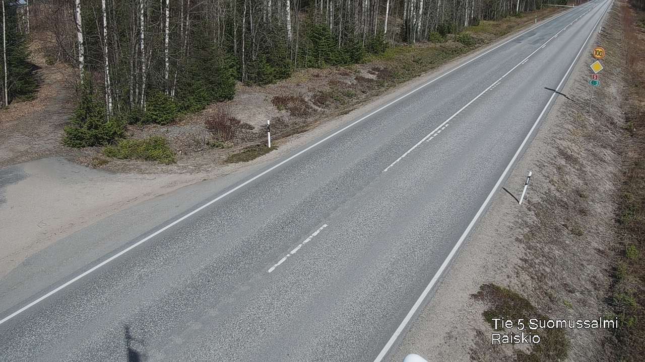 Weather Camera Image Väg 5 Suomussalmi Raiskio, Suomussalmi, Kainuu