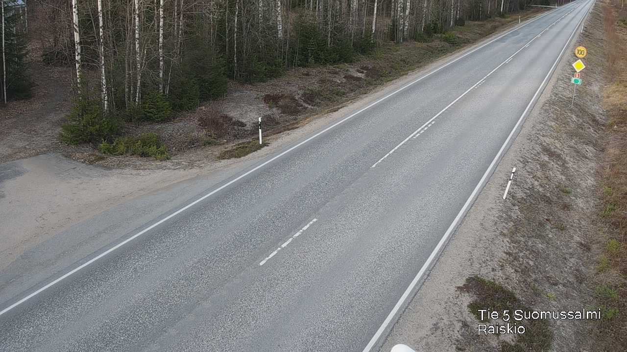 Weather Camera Image Väg 5 Suomussalmi Raiskio, Suomussalmi, Kainuu