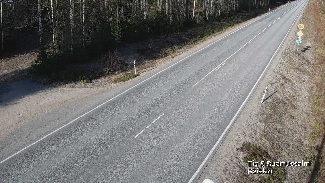 Weather Camera Image Väg 5 Suomussalmi Raiskio, Suomussalmi, Kainuu