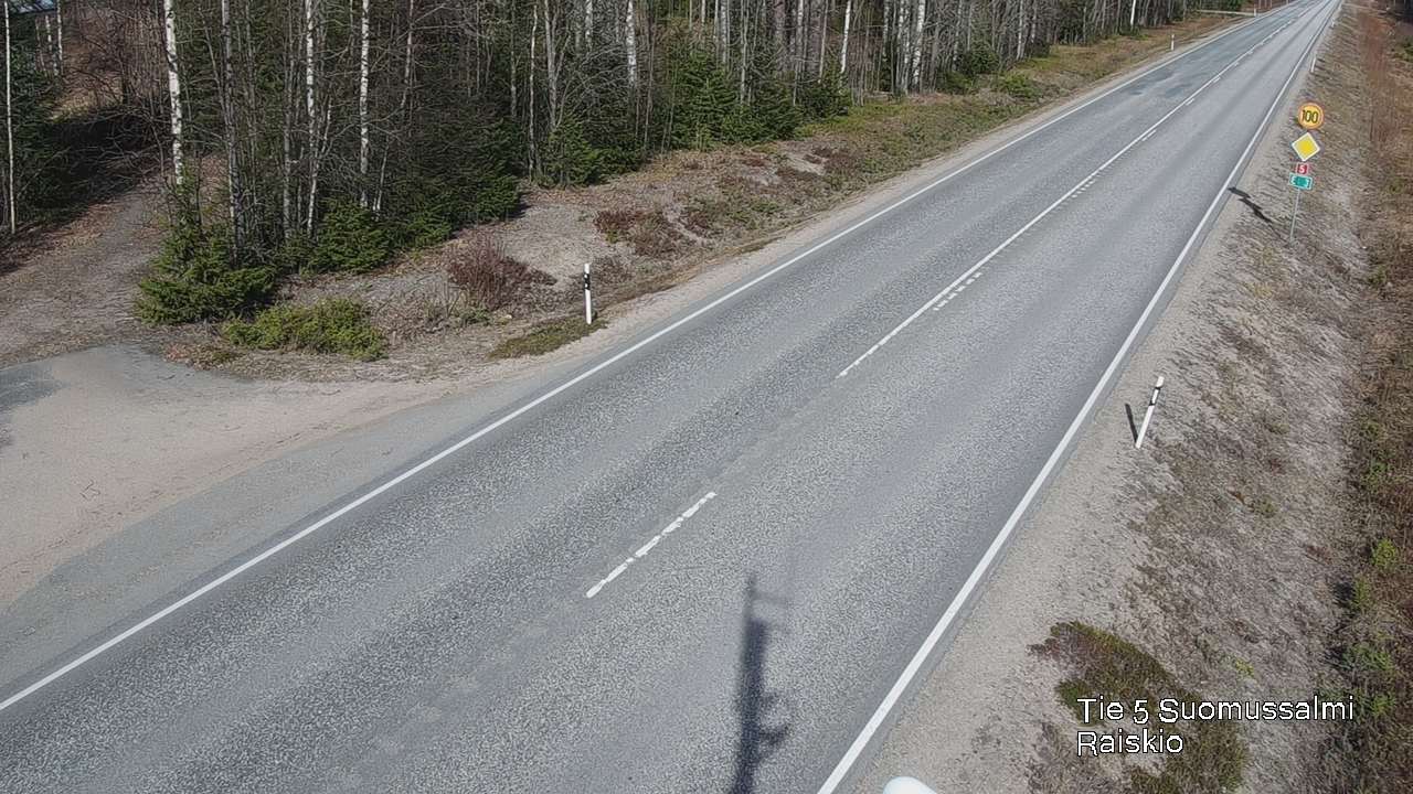 Weather Camera Image Väg 5 Suomussalmi Raiskio, Suomussalmi, Kainuu