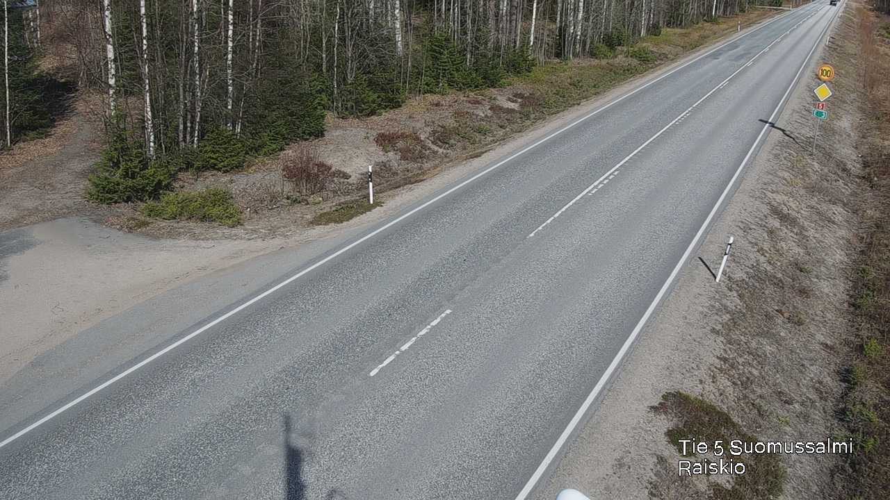Weather Camera Image Väg 5 Suomussalmi Raiskio, Suomussalmi, Kainuu