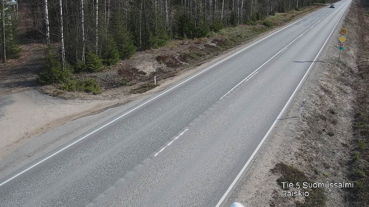 Weather Camera Image Väg 5 Suomussalmi Raiskio, Suomussalmi, Kainuu