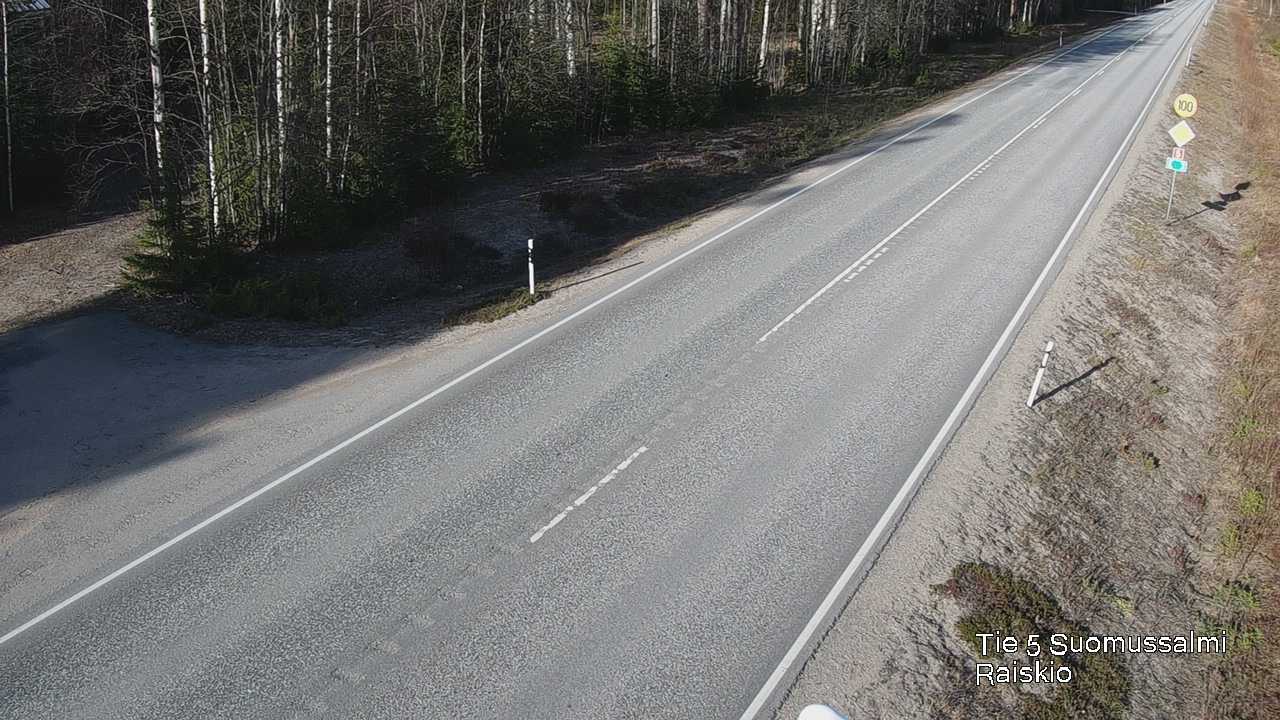 Weather Camera Image Väg 5 Suomussalmi Raiskio, Suomussalmi, Kainuu
