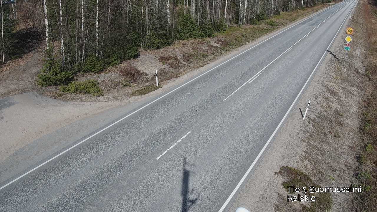 Weather Camera Image Väg 5 Suomussalmi Raiskio, Suomussalmi, Kainuu