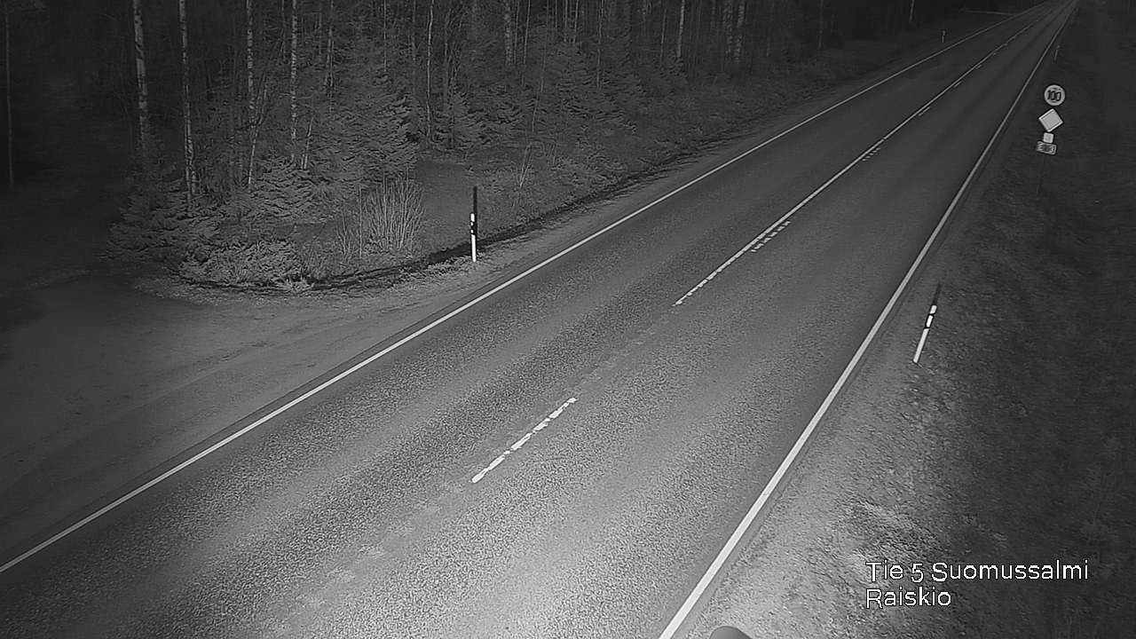 Weather Camera Image Väg 5 Suomussalmi Raiskio, Suomussalmi, Kainuu