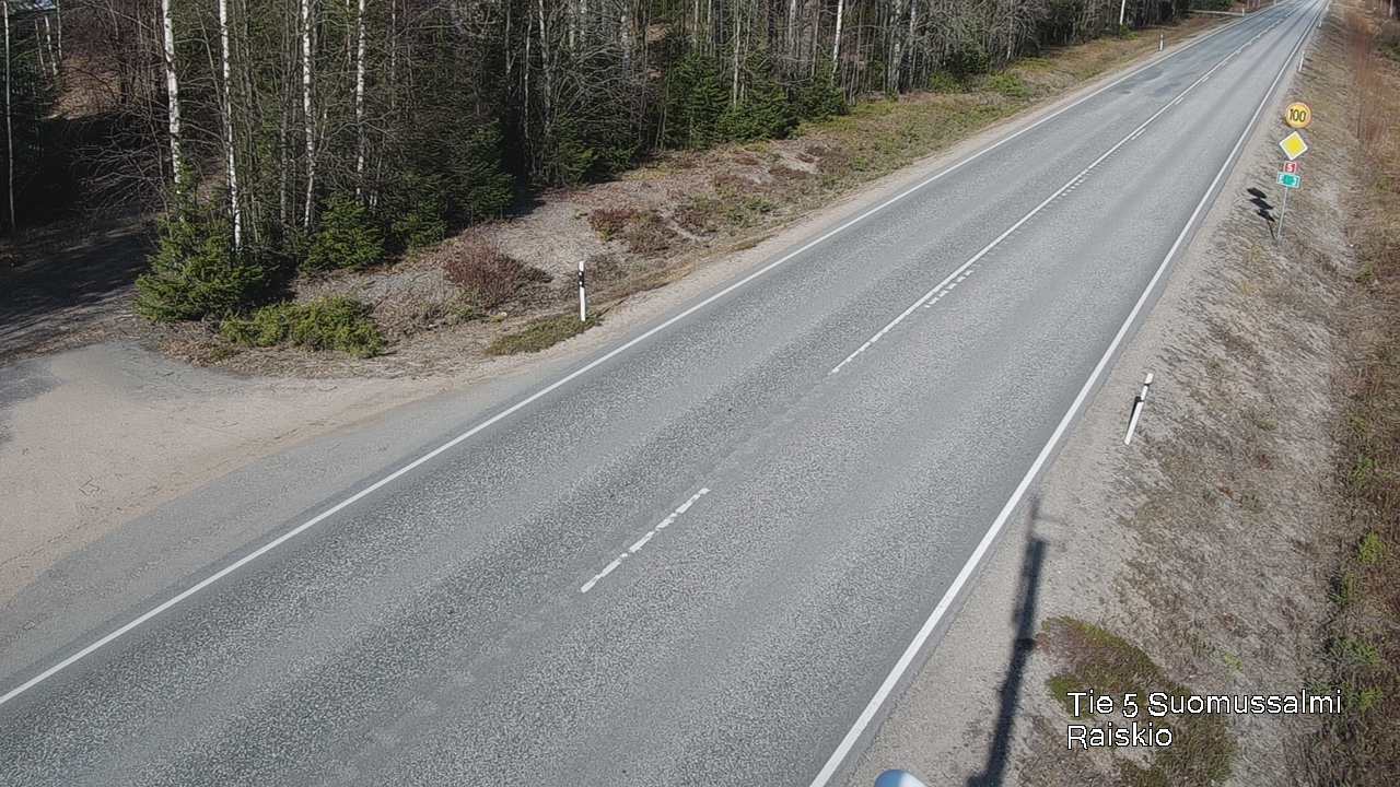 Weather Camera Image Väg 5 Suomussalmi Raiskio, Suomussalmi, Kainuu