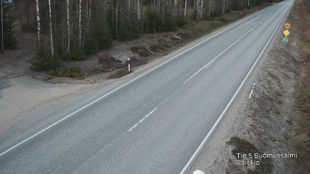 Weather Camera Image Väg 5 Suomussalmi Raiskio, Suomussalmi, Kainuu