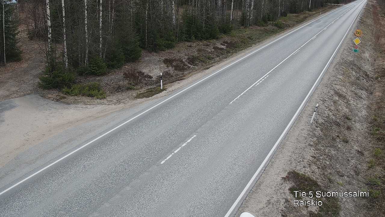 Weather Camera Image Road 5 Suomussalmi Raiskio, Suomussalmi, Kainuu