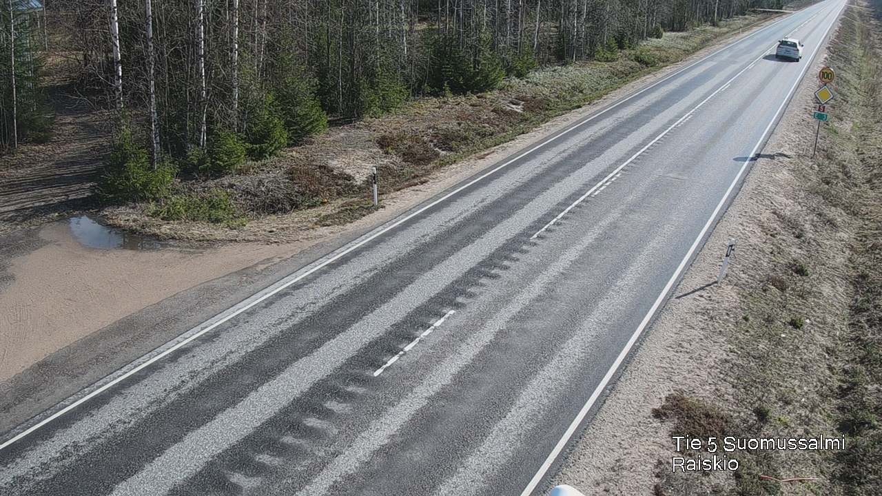 Weather Camera Image Väg 5 Suomussalmi Raiskio, Suomussalmi, Kainuu