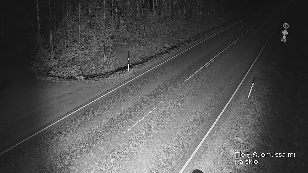 Weather Camera Image Väg 5 Suomussalmi Raiskio, Suomussalmi, Kainuu