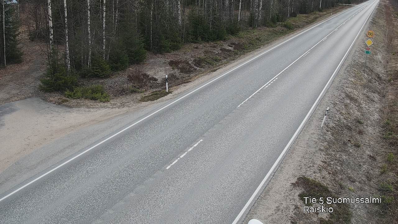 Weather Camera Image Road 5 Suomussalmi Raiskio, Suomussalmi, Kainuu