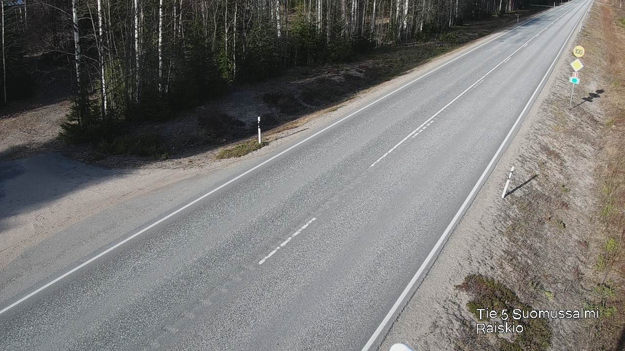 Weather Camera Image Väg 5 Suomussalmi Raiskio, Suomussalmi, Kainuu