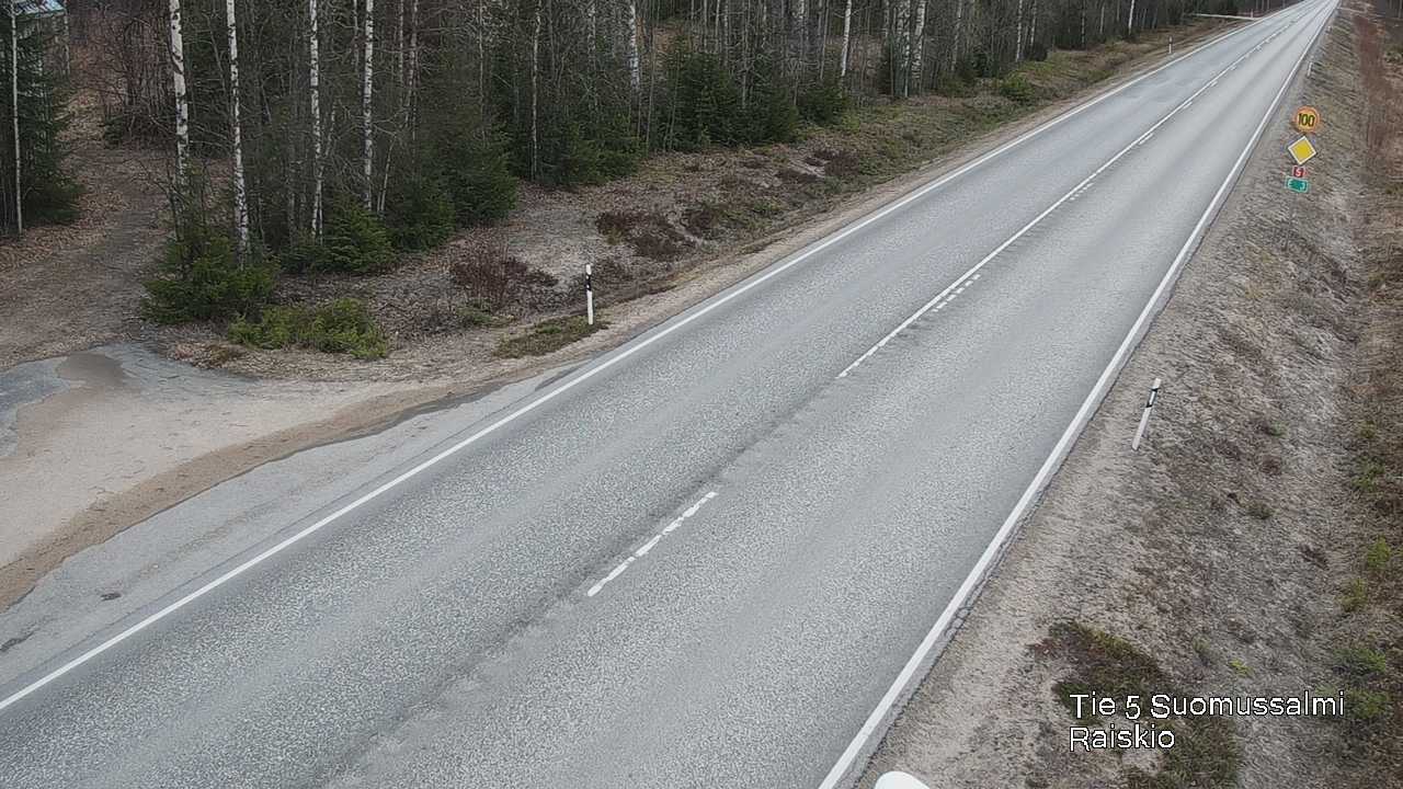 Weather Camera Image Väg 5 Suomussalmi Raiskio, Suomussalmi, Kainuu