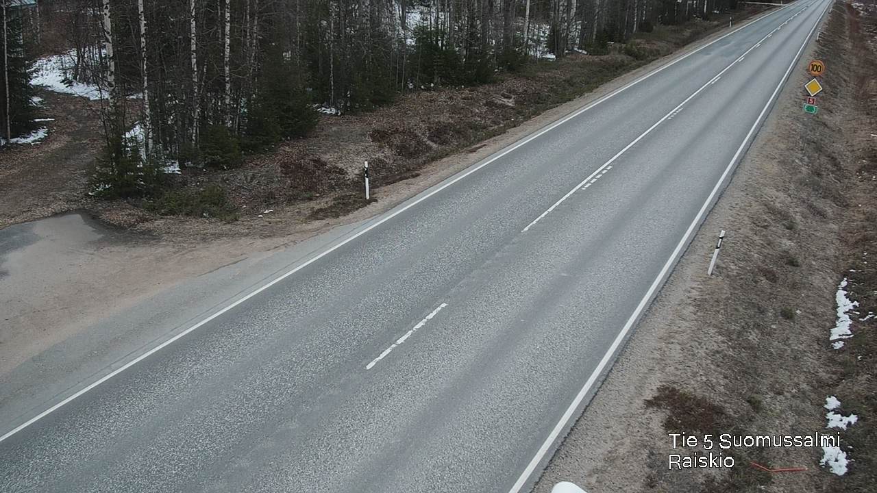 Weather Camera Image Väg 5 Suomussalmi Raiskio, Suomussalmi, Kainuu