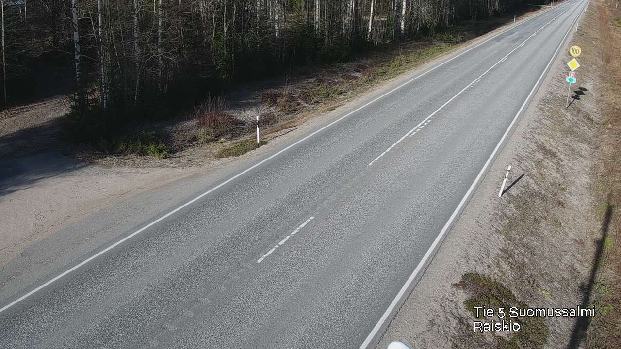 Weather Camera Image Väg 5 Suomussalmi Raiskio, Suomussalmi, Kainuu