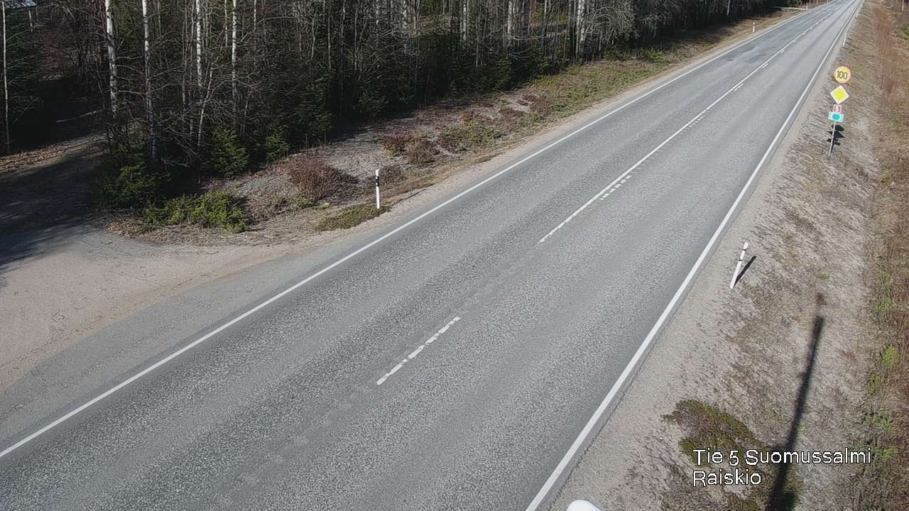 Weather Camera Image Väg 5 Suomussalmi Raiskio, Suomussalmi, Kainuu