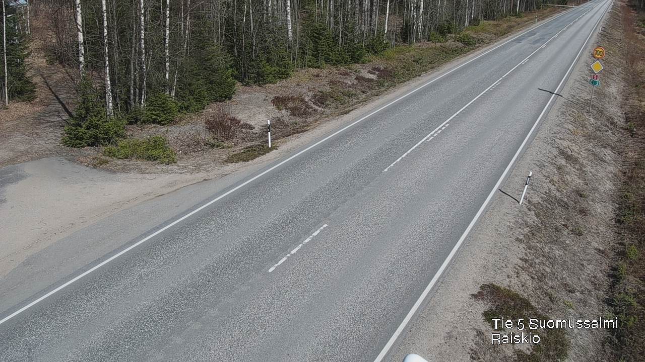 Weather Camera Image Väg 5 Suomussalmi Raiskio, Suomussalmi, Kainuu