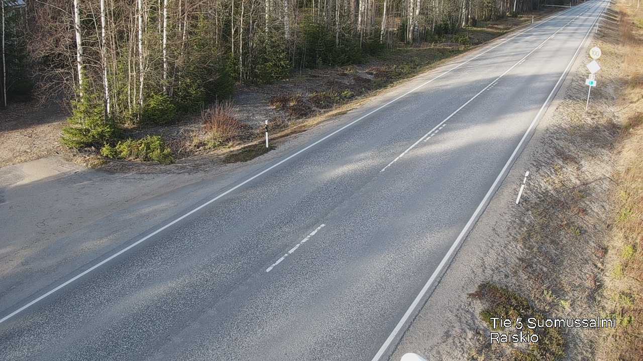 Weather Camera Image Väg 5 Suomussalmi Raiskio, Suomussalmi, Kainuu