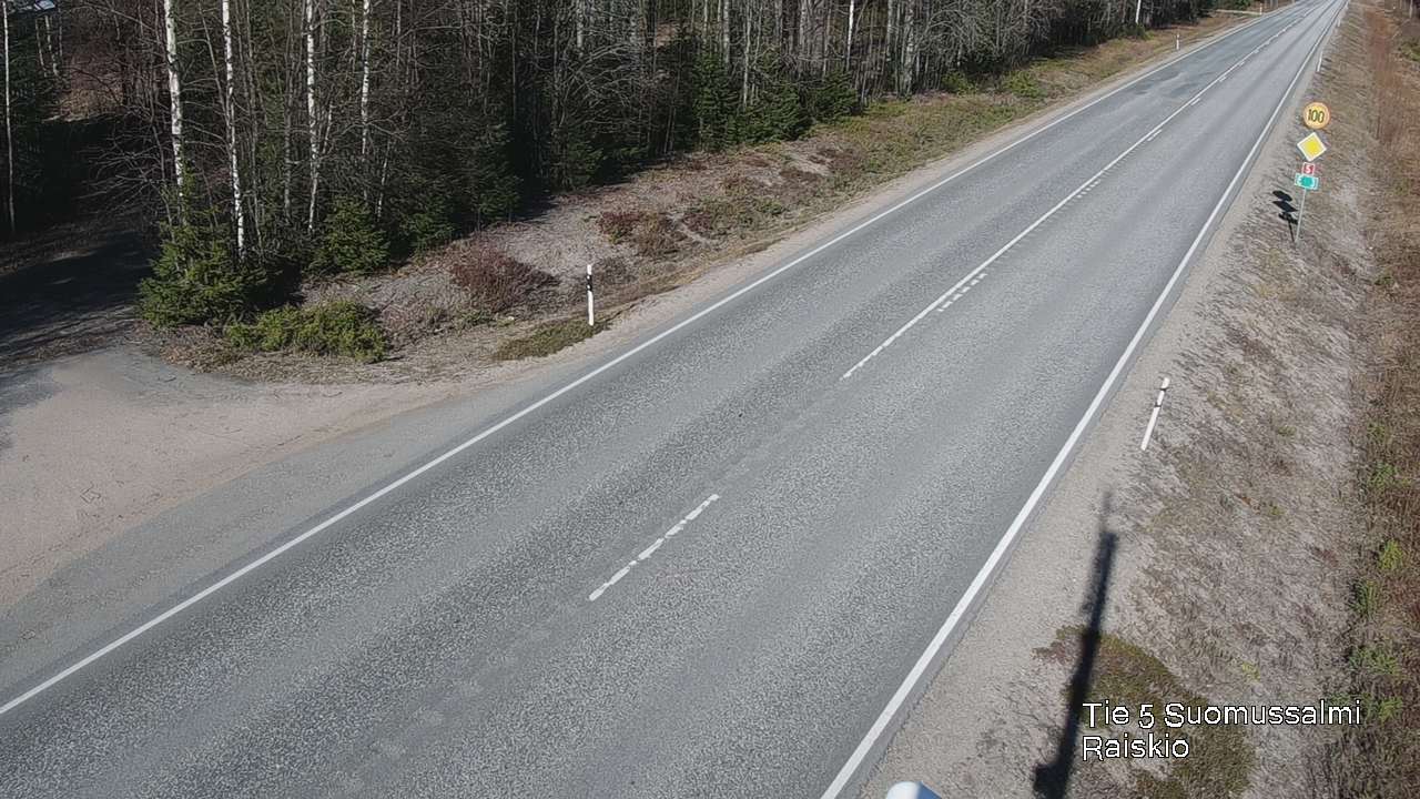 Weather Camera Image Väg 5 Suomussalmi Raiskio, Suomussalmi, Kainuu