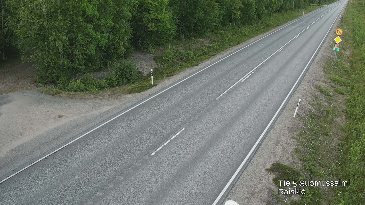 Weather Camera Image Väg 5 Suomussalmi Raiskio, Suomussalmi, Kainuu