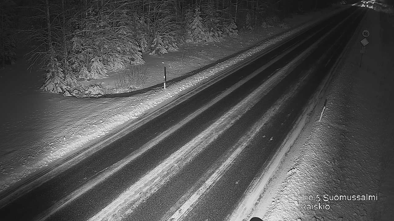 Weather Camera Image Väg 5 Suomussalmi Raiskio, Suomussalmi, Kainuu