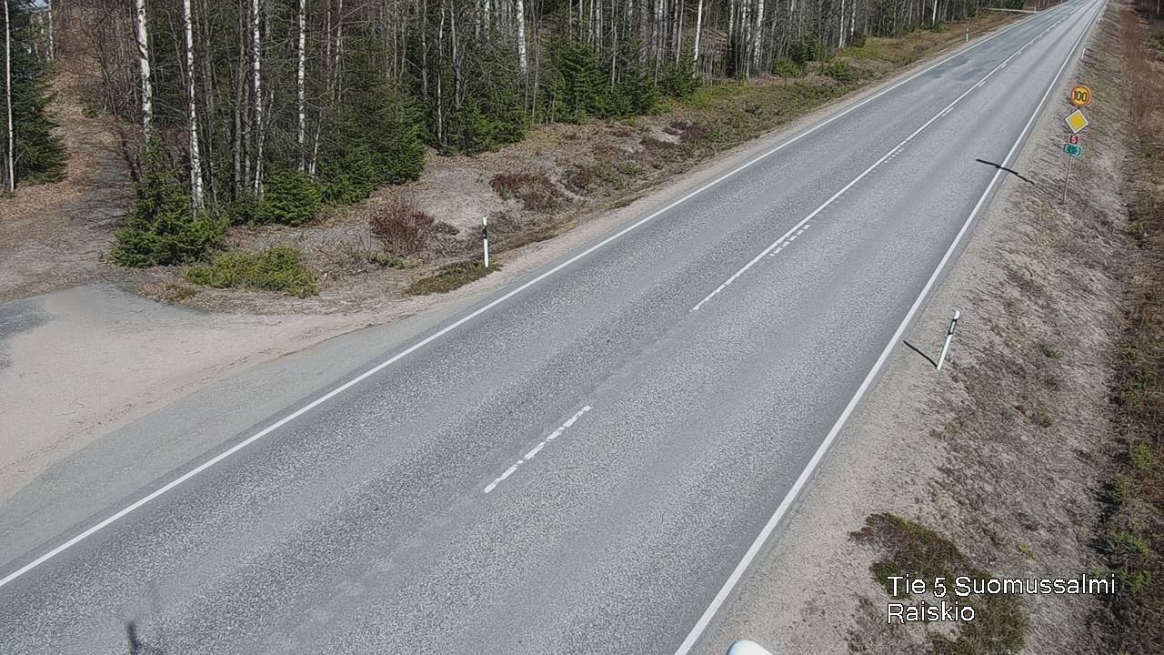 Weather Camera Image Väg 5 Suomussalmi Raiskio, Suomussalmi, Kainuu