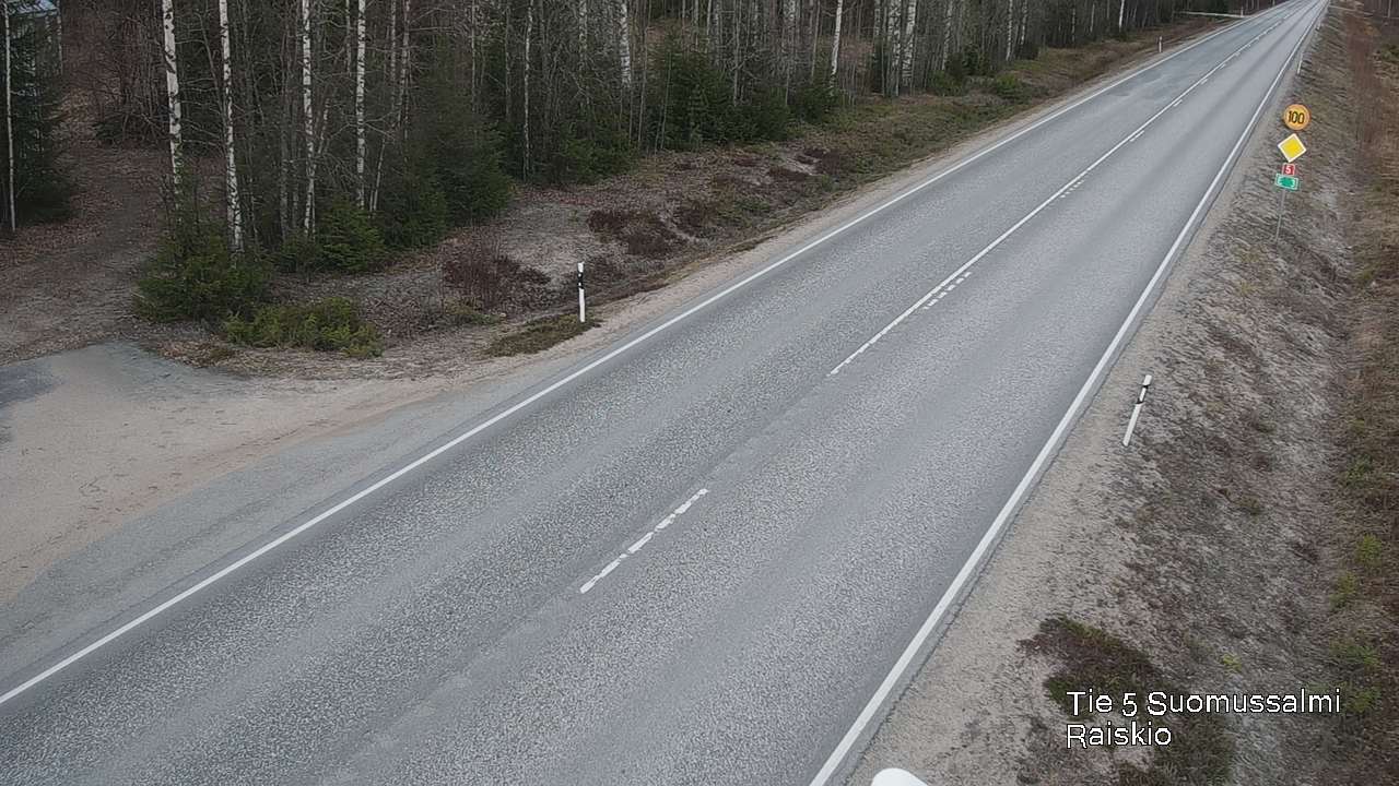 Weather Camera Image Väg 5 Suomussalmi Raiskio, Suomussalmi, Kainuu