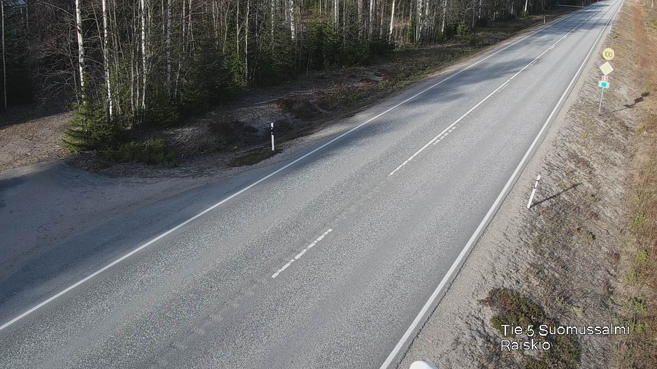 Weather Camera Image Väg 5 Suomussalmi Raiskio, Suomussalmi, Kainuu