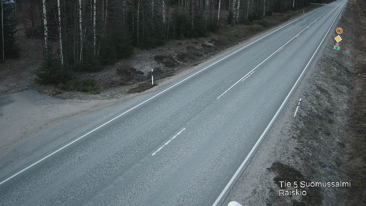 Weather Camera Image Väg 5 Suomussalmi Raiskio, Suomussalmi, Kainuu