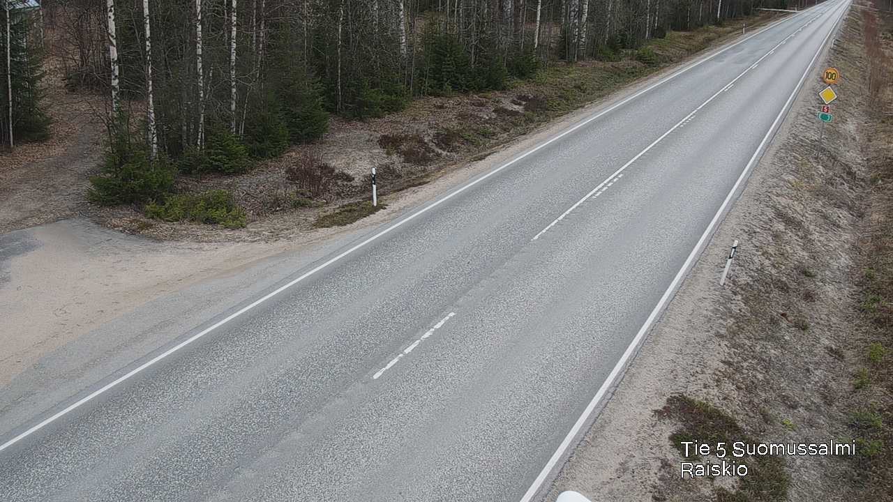 Weather Camera Image Road 5 Suomussalmi Raiskio, Suomussalmi, Kainuu