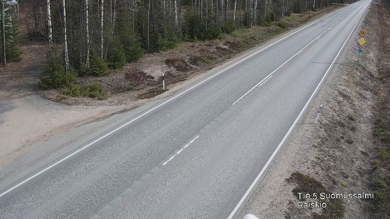 Weather Camera Image Väg 5 Suomussalmi Raiskio, Suomussalmi, Kainuu